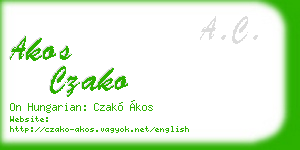 akos czako business card