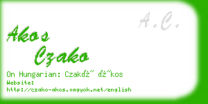 akos czako business card